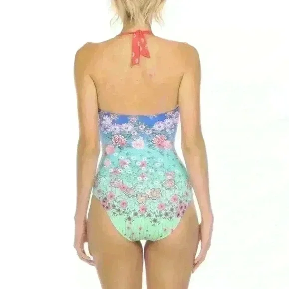 NWT Johnny Was Rainbow Color Blast Twist Keyhole
One Pc Swimsuit Sz M - Picture 4 of 12